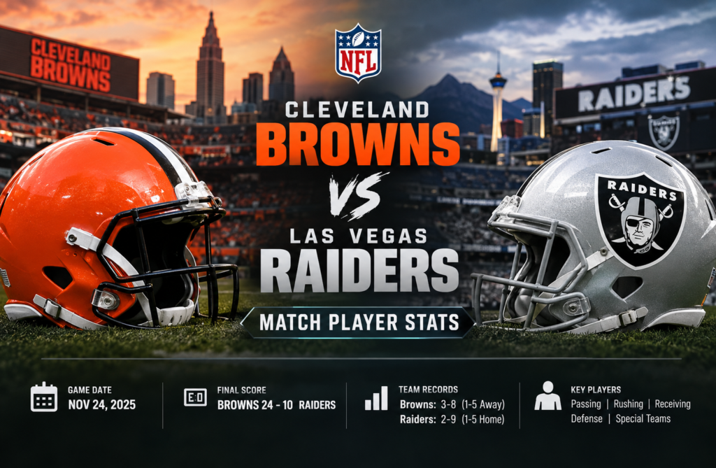 cleveland browns vs las vegas raiders match player stats