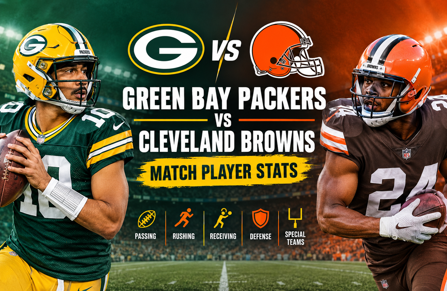 Green Bay Packers vs Cleveland Browns Player Stats