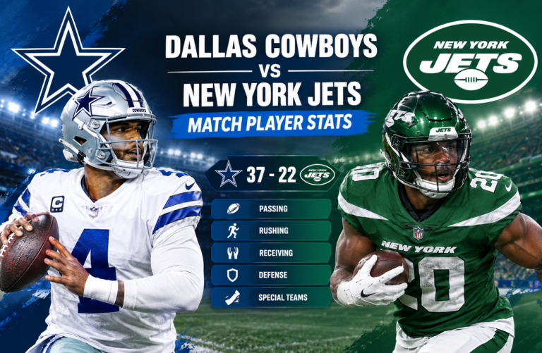 dallas cowboys vs new york jets match player stats