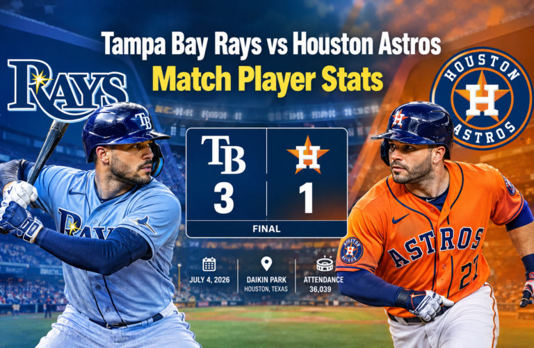 Tampa Bay Rays vs Houston Astros Match Player Stats