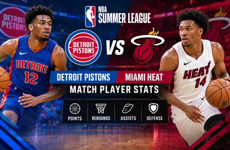 Detroit Pistons vs Miami Heat Match Player Stats