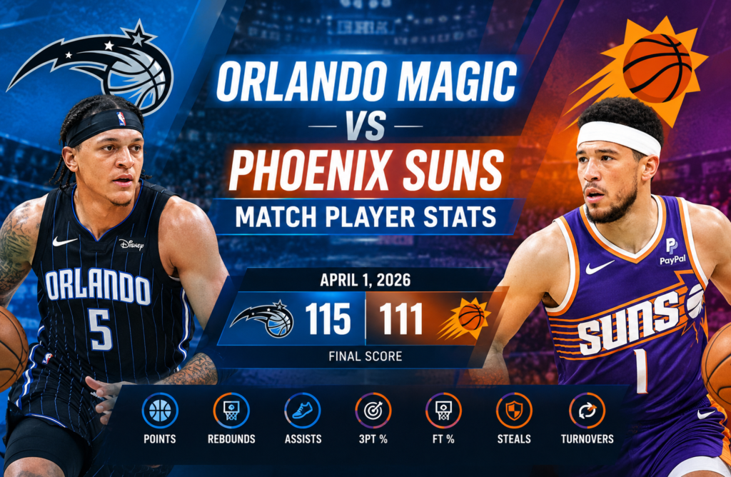 Orlando Magic vs Phoenix Suns Match Player Stats