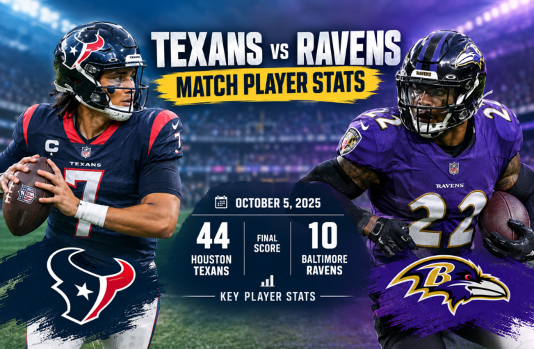 texans vs baltimore ravens match player stats